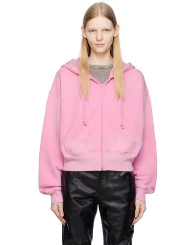 Acne Studios Pink Dyed Zippered Hoodie