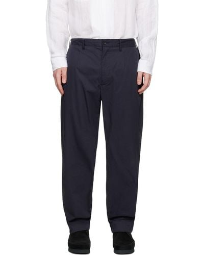 Engineered Garments Navy Andover Trousers - Blue