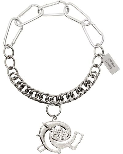 Chopova Lowena Artefact Charm Necklace - Metallic