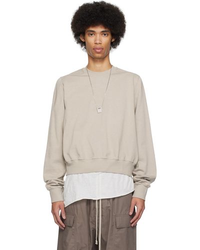 Rick Owens Off-white Cropped Sweatshirt - Multicolor