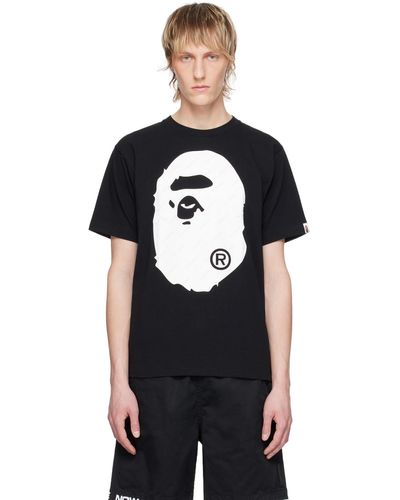 A Bathing Ape Hexagram Big Ape Head T-shirt - Black