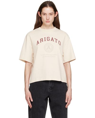 Axel Arigato Beige 'arigato University' T-shirt - Natural