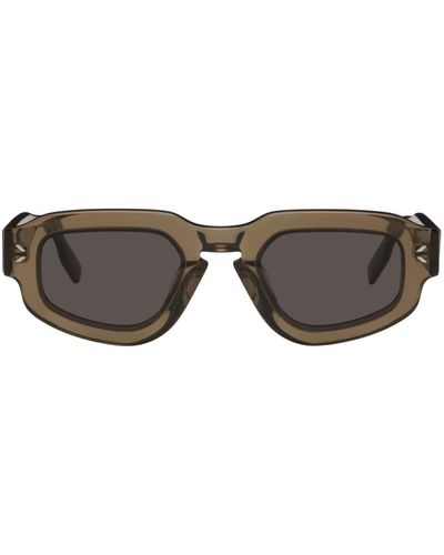 McQ Mcq Brown Hexagonal Sunglasses - Black