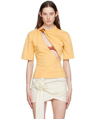 Jacquemus T-shirt 'le t-shirt perola' jaune - Orange