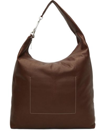 Rick Owens Burgundy Cerberus Tote - Brown