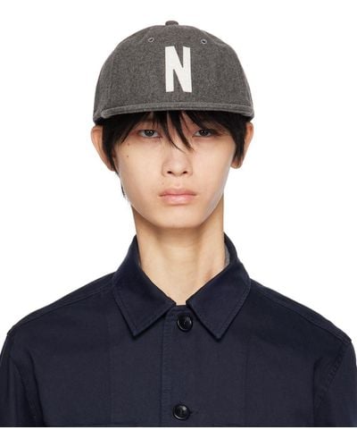 Norse Projects Grey Sports Cap - Blue
