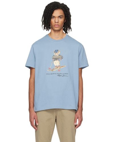 Polo Ralph Lauren T-shirt bleu à ourson polo bear