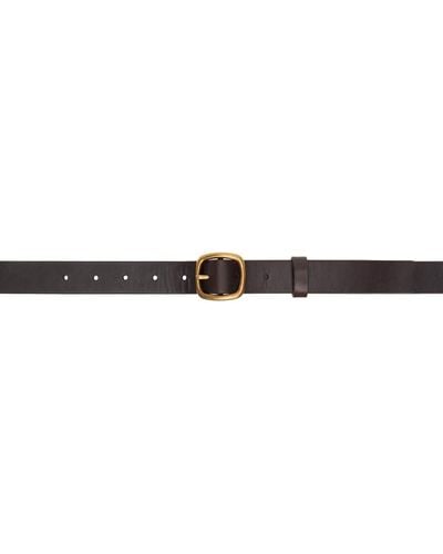 Acne Studios Brown Leather Belt - Black