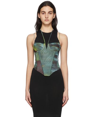 Miaou Corset aphex vert exclusif à ssense