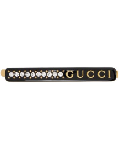 Gucci Barrette noire à logo