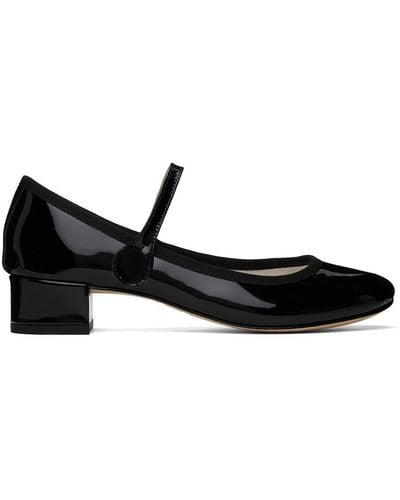 Repetto Rose Mary Jane Heels - Black