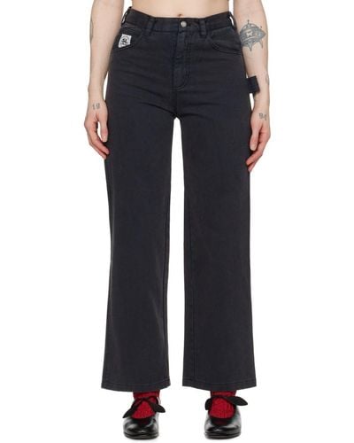 Bode Black Knolly Brook Trousers