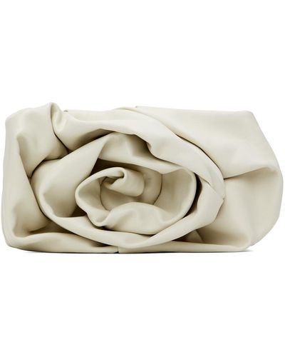 Burberry Pochette en forme de rose blanc cassé - Noir