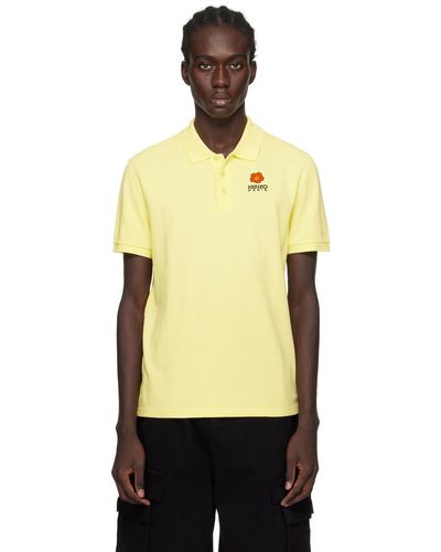 KENZO Polo jaune à logo - paris boke flower - Noir