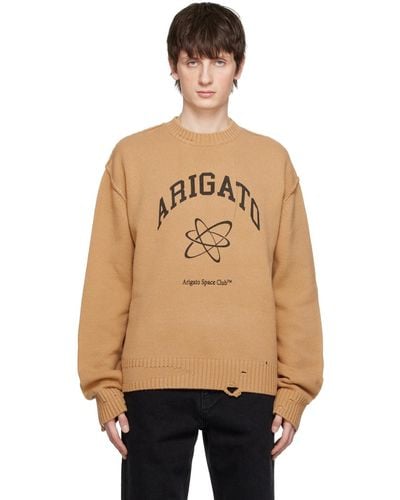 Axel Arigato Beige 'space Club' Sweater - Natural