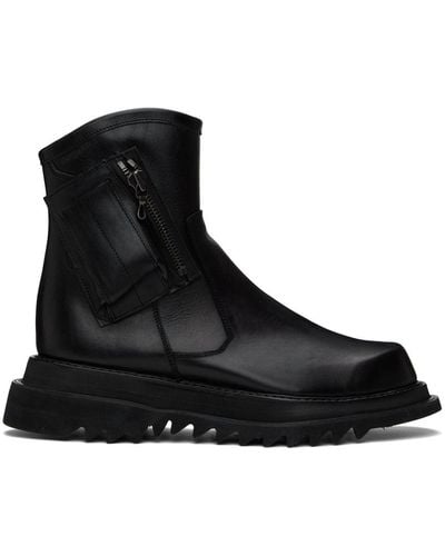 Julius Double-sole Engineer Boots - Black