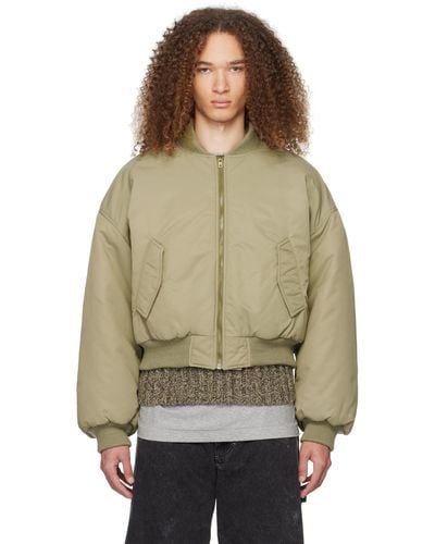 we11done Green Puff Bomber Jacket