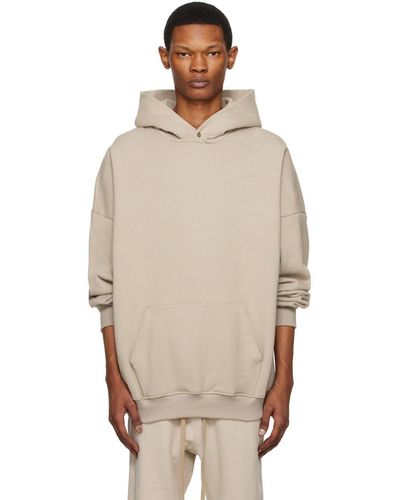 Fear Of God Taupe Flocked Hoodie - Multicolour