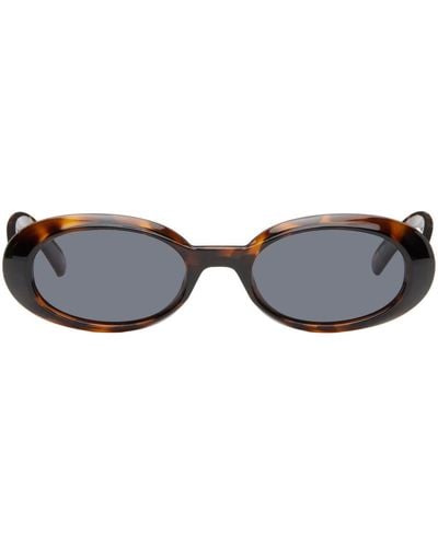 Le Specs Tortoiseshell 'Work It!' Sunglasses - Black