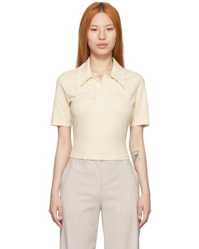 Anne Isabella Off- Cotton Polo - Natural