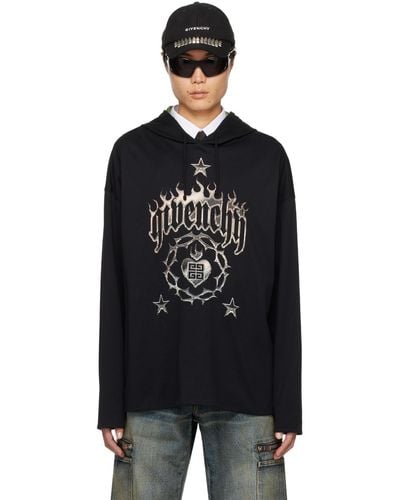 Givenchy Black Dropped Shoulder Hoodie