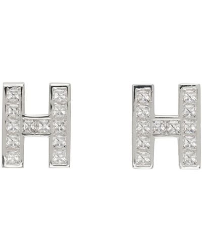 Hatton Labs H Stud Earrings - White