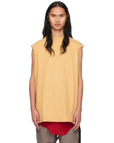 Rick Owens T-shirt tarp jaune - Orange