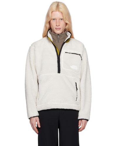 The North Face White & Khaki Extreme Pile Sweatshirt - Black