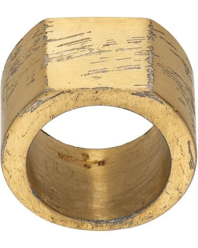 Parts Of 4 Crescent Plane Ring - Metallic