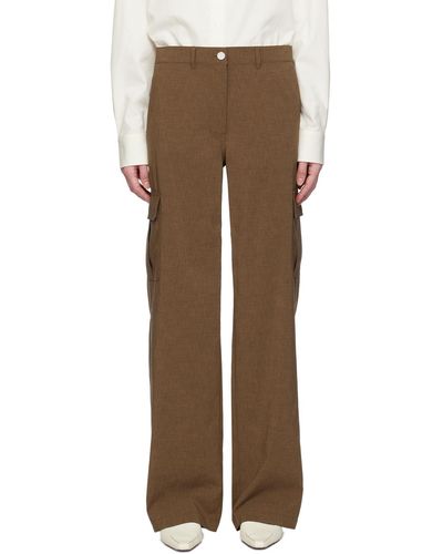 Theory Pantalon cargo brun à six poches - Multicolore