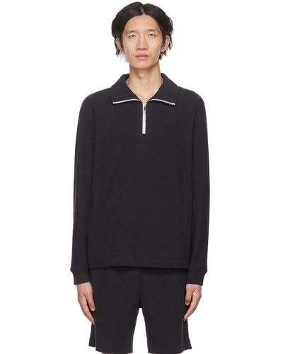 Theory Allons Zip-Up Sweater - Black