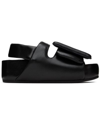 Boyy Slingback Puffy Platform Sandals - Black