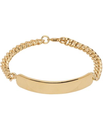 A.P.C. . Gold Darwin Bracelet - Black