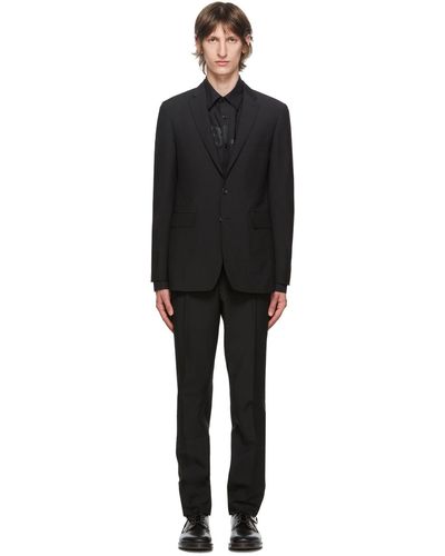 Burberry ウール スリムフィット スーツ - ブラック