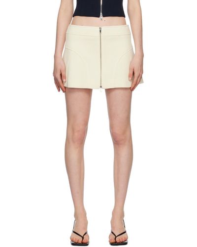 Khaite Off-white 'the Keene' Miniskirt - Black