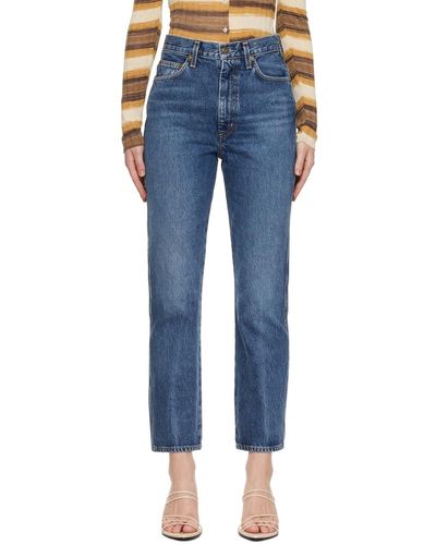 Agolde Pinch Waist High-Rise Kick Jeans - Blue