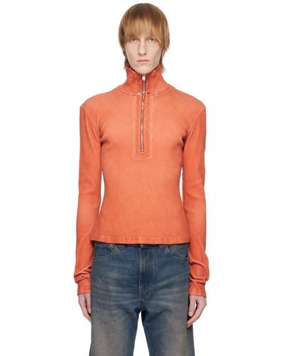 MISBHV Orange Half-zip Sweater