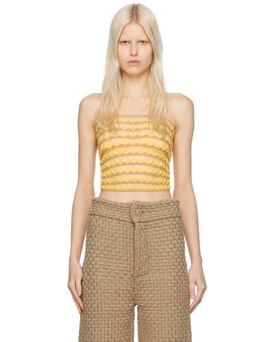 Isa Boulder Ssense Exclusive Lacey Tube Top - Natural