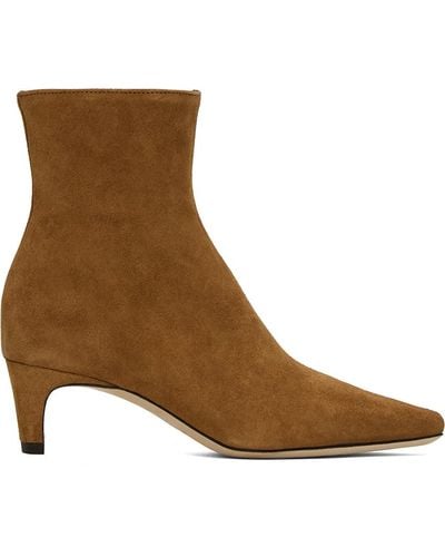STAUD Wally Ankle Boots - Brown