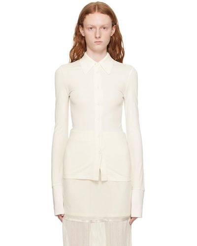 Helmut Lang White Slim-fit Shirt - Natural