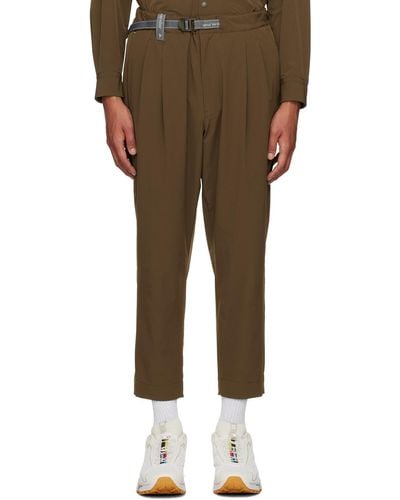 and wander Brown Light W Cloth Trousers - Multicolour