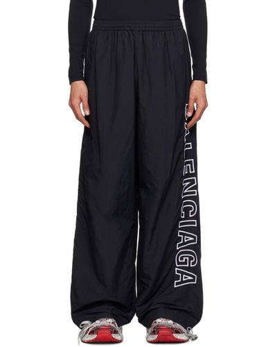 Balenciaga Embroide Track Pants - Black