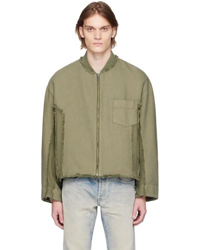 John Elliott Vintage Frame Bomber Jacket - Green