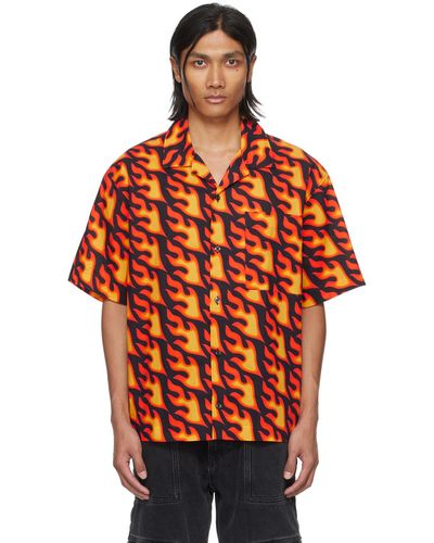HUGO Black & Orange Oversized Shirt