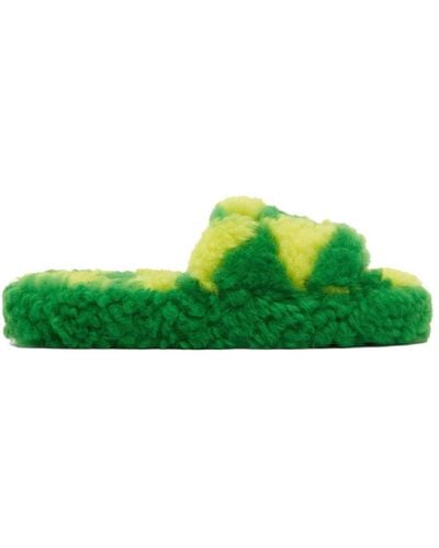 Bottega Veneta Slippers And Clogs Resort Fur Kiwi - Green