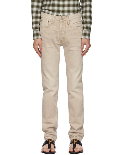 Tom Ford Beige Patch Jeans - Natural