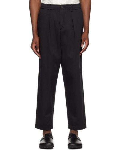 Universal Works Pleated Trousers - Black