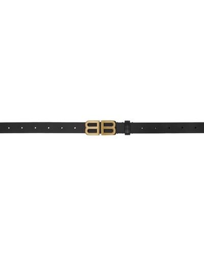 Balenciaga Thin Hourglass Bb Belt - Black