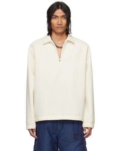 Sacai Off-white Half-zip Sweatshirt