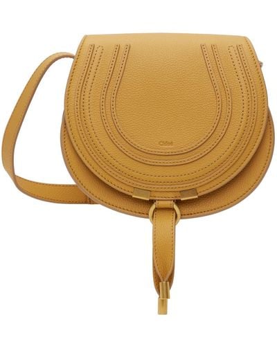Chloé Marcie Small Saddle Bag - Yellow